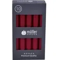 Produktbild: Müller Kerzen Tafelkerzen, weinrot 2221752247 , 1 Packung = 10 Stück, (Ø x H): 20 x 175 mm