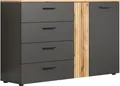 Produktbild: Home affaire Kommode Estepona (1 St), Schubladenschrank in Rillenoptik mit Vollauszug-Funktion