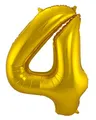 Produktbild: Folat 631846 - Folienballon Zahl 4 - gold - ca. 86 cm