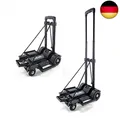 Produktbild: ZHJINGYU Faltbarer Sackkarre, Max Belastung 52.8kg, Utility Cart mit 4 Rädern & 