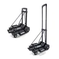 Produktbild: Sackkarre Klappbar, 45kg Transportkarre mit Teleskopstange - 2 Expanderseilen...