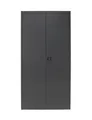 Produktbild: RIKTA Metallschrank 168 cm anthrazit,  2 Türen 4 Einlegeböden