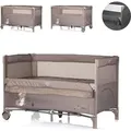 Produktbild: Chipolino Reisebett Relax 2 Ebenen, Vorderseite absenkbar, Seiteneingang, Tasche beige braun - Braun