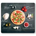 Produktbild: KESPER | Multi-Glasschneideplatte/Herdabdeckplatte/Herdblende, Material: ESG-Sicherheitsglas, Maße: 56 x 50 x 0,8 cm, Motiv: Pizza, Farbe: Grau, Rot | 36598 13