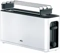 Produktbild: Braun Toaster PurEase HT 3110 WH - 2 Langschlitze, 7 Stufen, Auftau- Aufwärmfunktion, 1 langer Schlitz, für 2 Scheiben, 1000 W, 1.000 W, Kunststoff, Automatische Abschaltung, Brötchenaufsatz