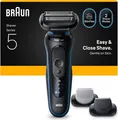 Produktbild: Braun Rasierer Series 5 52-B1650s | Akku-Nass-/Trockenrasierer Herren | 50 Min Laufzeit | schwarz/blau