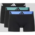 Produktbild: adidas Sportswear Trunks mit elastischem Logo-Bund im 3er-Pack in Black, Größe XL