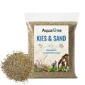 Produktbild: AquaOne Aquarium Kies Sand 5 kg I Bodengrund hell schwarz bunt fein mittel grob I Aquariumkies Premium Qualität I Quarzsand Aquariumkies Deko Aquascaping Körnung (beige 2-3mm)