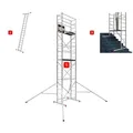 Produktbild: ALTEC Aluminium Arbeitsgerüst AluCombine® 4.0, Alu Standgerüst mit Traverse & Dreieckausleger, maximale Arbeitshöhe 7 Meter 700 cm