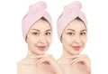 Produktbild: HAMMETEX Turban-Handtuch 2er Set Haarturban Damen, 100% Baumwolle, Flauschig & Schnelltrocknend, Frottier (Set, 2-St), Uni-Farben, weich