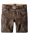 Produktbild: Stockerpoint Herren Lederhose Artur I Größe 44-60 I Bequeme Trachtenhose in edler Hirschoptik mit Gürtel I Aus 100% hochwertigem Wildbockleder I Perfekt für Trachten & Festlichkeiten
