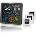 Produktbild: Bresser Wetterstation Funk mit Außensensor Quadro Individio mit 4 unterschiedlichen Messpunkten inklusive 3 Außensensoren für Temperatur und Luftfeuchtigkeit, silber