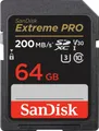 Produktbild: Sandisk Extreme PRO SDXC™-UHS-I-Karte Speicherkarte (64 GB, Video Speed Class 30 (V30)/UHS Speed Class 3 (U3), 200 MB/s Lesegeschwindigkeit)