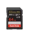 Produktbild: SanDisk Extreme PRO 64 GB SDHC Memory Card 200MB/s 90MB/s UHS-I Class 10 U3 V30 (SDSDXXU-064G-GN4IN)