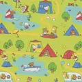 Produktbild: STAR Geschenkpapier 70cm x 2m Rolle Kinder Camping
