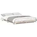 Produktbild: vidaXL Bett Bodenbettgestell Weiß 140 x 200 cm Massivholz Kiefer (1-tlg) weiß 140 cm x 200 cm x 10 cm