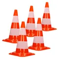 Produktbild: 5er Pack Warnkegel Warnleitkegel Verkehrsleitkegel Pylon Sicherheit 47 cm Kegel