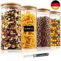 Produktbild: Deco haus Vorratsgläser mit Deckel 4er set, Vorratsdosen Glas Luftdicht - Glas