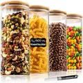 Produktbild: ® Vorratsgläser mit Deckel Luftdicht 4 x1400ml +ETIKETTEN - Vorratsdosen Glas...