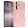 Produktbild: EAZY CASE - Silikonhülle magnetisch für Galaxy A56 Hülle Silikon Rosa weich stoßfeste Magnet Handyhülle Schutzhülle mit Kameraschutz Dünn Schutz Cover TPU Bumper in Pastell Altrosa