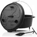 Produktbild: Dutch Oven DO12P, 13,6 l Premium Gusseisen Kochtopf, Gusstopf - Bbq-toro