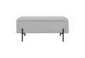 Produktbild: House Nordic Truhenbank in Hellgrau, Stoff - 95x46x36,5cm (BxHxT)