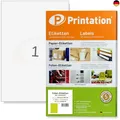 Produktbild: Printation Folien-Etiketten 210 x 297 mm glasklar transparent auf DIN A4-1