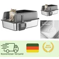 Produktbild: Zarler Edelstahl Katzenklo mit Deckel, 59 L x 37,5 W x 27 H cm XXL Katzenklo