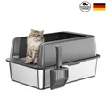 Produktbild: Edelstahl Katzenklo mit Deckel | 20L Fassungsvermögen