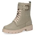 Produktbild: CAPRICE Damen Stiefeletten zum Schnüren aus Leder mit Schnalle, Grün (Khaki Nubuc), 40 EU
