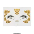 Produktbild: 2 x Gesichttattoo Gold - Schuppen und Linien - Temporary Body Tattoo - VS032 (2)