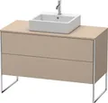 Produktbild: Duravit XSquare Konsolenwaschtischunterbau bodenstehend, 2 Auszüge, 1200x778x548mm, XS492207575