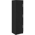 Produktbild: vidaXL Highboard Schwarze Eiche 31,5 x 32 x 124 cm Holzwerkstoff 869347