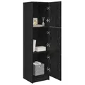 Produktbild: vidaXL Highboard Schwarz Eichen-Optik 31,5 x 32 x 122,5 cm