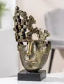 Produktbild: 37956 Skulptur Gesicht Male Mask bronzefarben antikfinish Kunstharz 10 x16x30cm