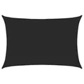 Produktbild: vidaXL Sonnensegel Sonnenschutz Windschutz Sonnendach UV Schutz Sonnenschutzsegel Schattenspender Garten Terrasse Balkon 160g/m² Schwarz 5x7m HDPE