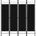 Produktbild: vidaXL 4-tlg. Raumteiler Schwarz 160 x 180 cm