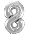 Produktbild: Folat 631785 - Folienballon Zahl 8 - silber - ca. 86 cm