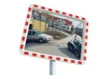 Produktbild: Moravia Verkehrsspiegel aus Acrylglas 400 x 600 mm Rahmen rot/weiß + 76er Schelle (243.10.847)