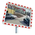 Produktbild: Moravia Verkehrsspiegel aus Acrylglas 400 x 600 mm Rahmen rot/weiß + 76er