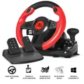 Produktbild: R-ACE Wheel Pro 1 – Lenkrad + Pedale – Für PC entwickelt/Drehwinkel 180° / Schal