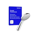 Produktbild: Duravit Universal Duschkopf, Duschbrause mit Strahlart Rain, Handbrause rund (Ø 110 mm), Brausekopf mit reinigungsfreundlichen Silikonnoppen, Chrom