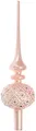 Produktbild: com-four® Christbaumspitze in Rose glänzend, Weihnachtsbaumspitze aus echtem Glas für Weihnachten, Tannenbaumspitze für den Christbaum, 30 cm