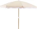 Produktbild: BELIANI Sonnenschirm Beige  232 cm Polyestergewebe Stahlstange für Balkon Terrasse Garten