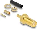 Produktbild: Delock SMA Buchse zum Crimpen RG-174 RG-316mit passendem Schrumpfschlauch (91785)