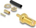 Produktbild: Delock SMA Buchse zum Crimpen RG-174 / RG-316 mit passendem Schrumpfschlauch