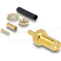 Produktbild: Delock SMA Buchse zum Crimpen RG-174 / RG-316mit passendem Schrumpfschlauch (Antennenkabel) (91785)