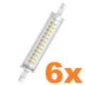 Produktbild: 6er Sparset Osram R7s LED Slim LINE 118mm Stablampe 12W wie 100W warmweiß