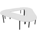 Produktbild: Quadrifoglio Konferenztisch Idea+ weiß Trapezform, Vierkantrohr grau, 320,0 x 298,0 x 74,0 cm