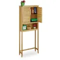 Produktbild: Relaxdays Waschmaschinenschrank, Hellbraun, Holz, Holzwerkstoff, 70x176x22.5 cm, Waschküche, Waschmaschinenschrank